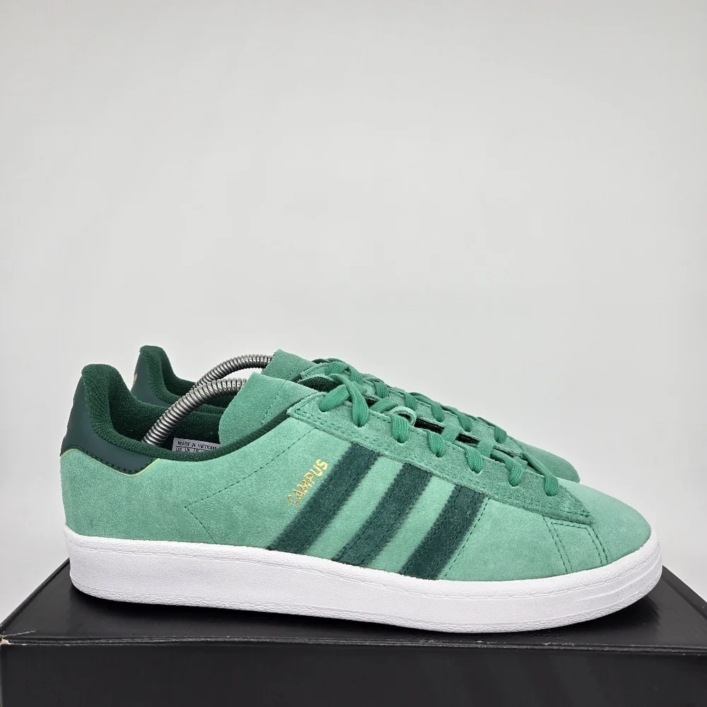 New Adidas Campus ADV 'Court Green' Men's Skateboarding Shoes Size 9